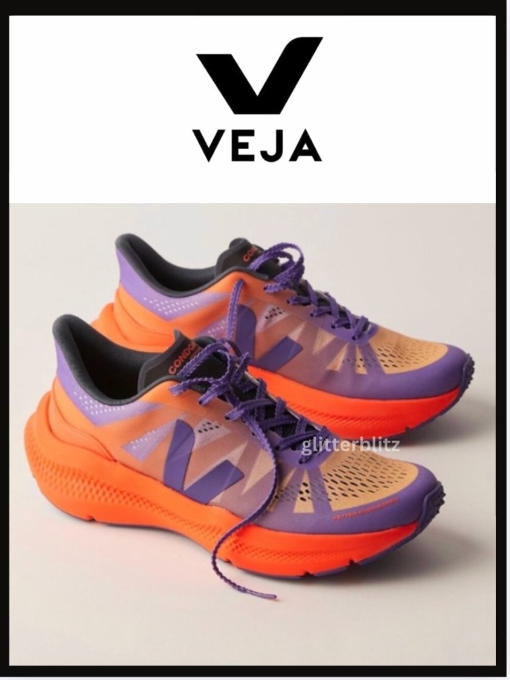 Veja Condor 3 Sneakers Women's Purple 2 Orange Fluo Running Shoes